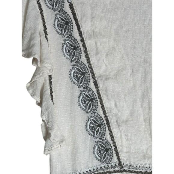 Free People Falling Water Embroidered Boho Peasant Tunic Festival Cottage Size M - Picture 6 of 8